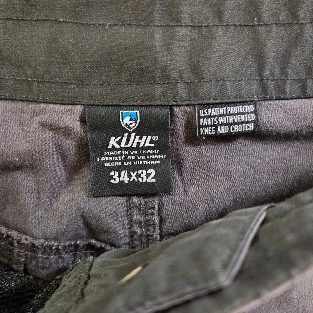 Kuhl Konfidant Air Klassic Fit 34x32 Gray Vented Hiking Work Pants Breathable